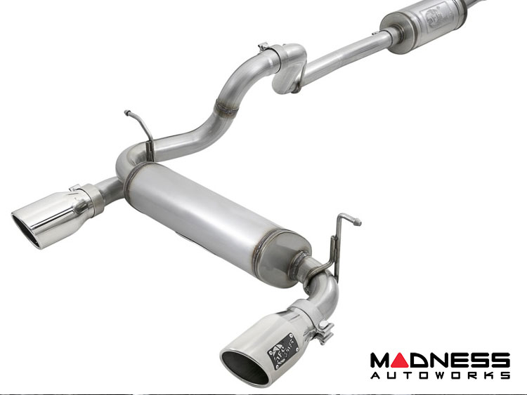 Jeep Wrangler JL 3.6L 4 Door Performance Exhaust System - 409 SS Cat Back - Rebel - AFE - Dual Exit - Polished